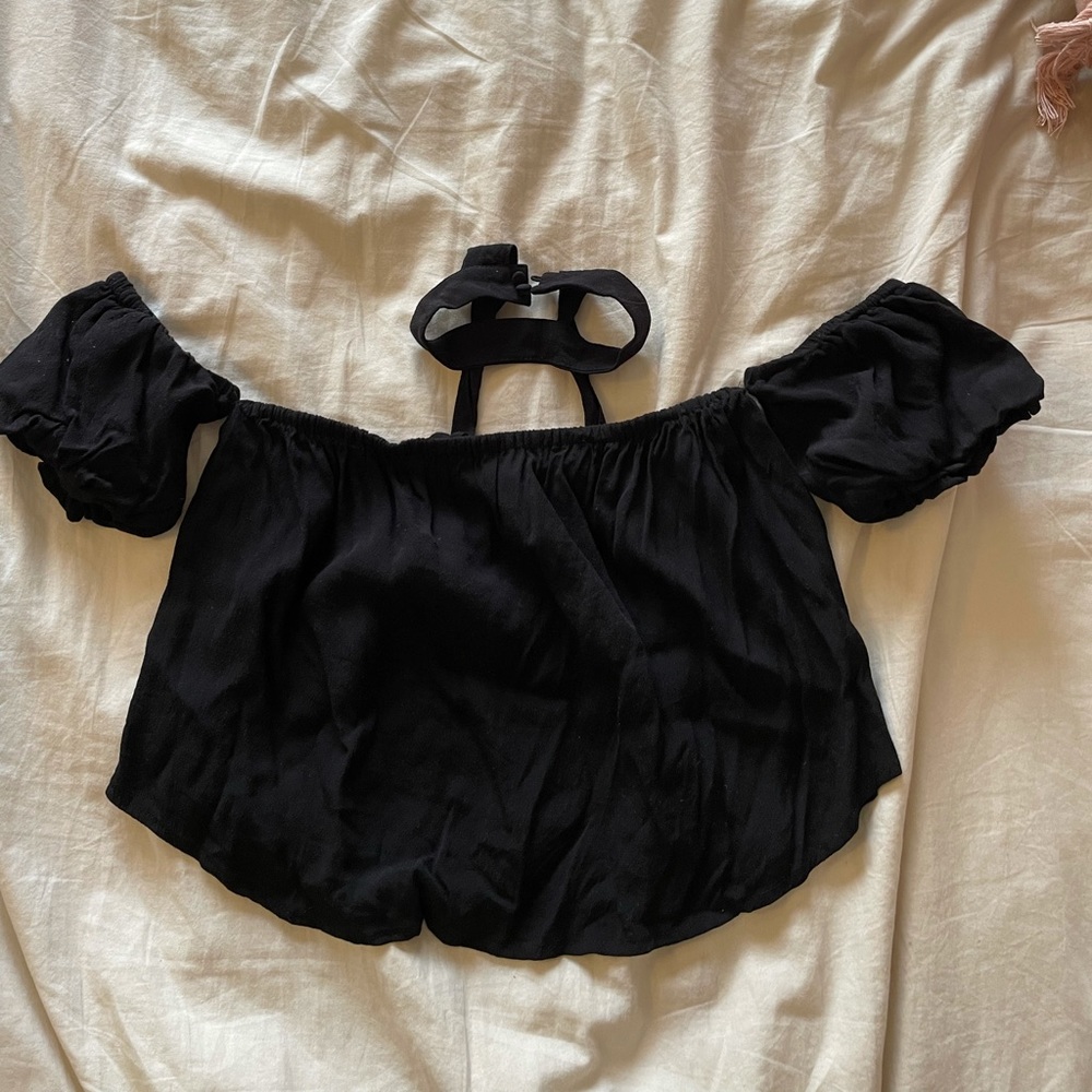 black forever 21 off the shoulder top